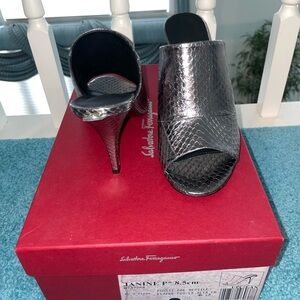 Salvatore Ferragamo Reptile Janine Heels